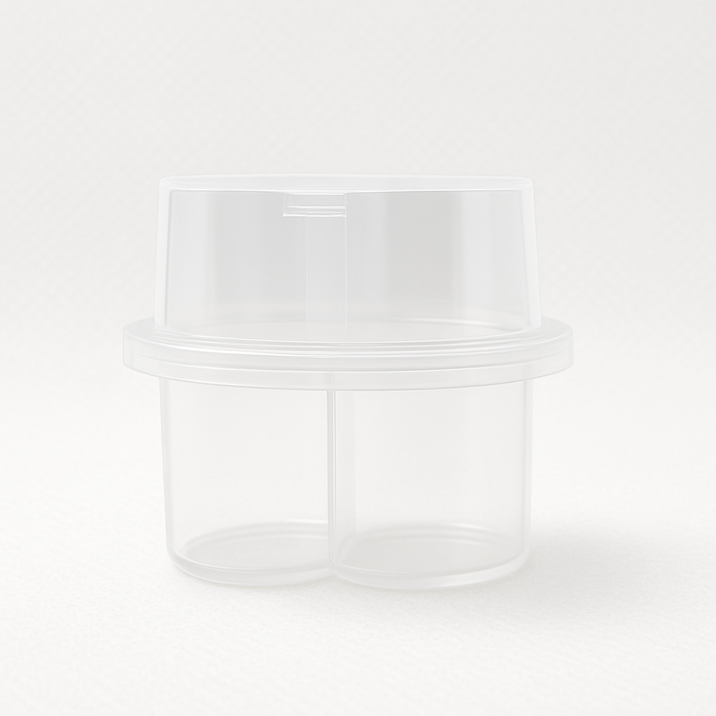 Compact Storage Case for 2 vials (3ml size, 13mm cap). Plastic casing only