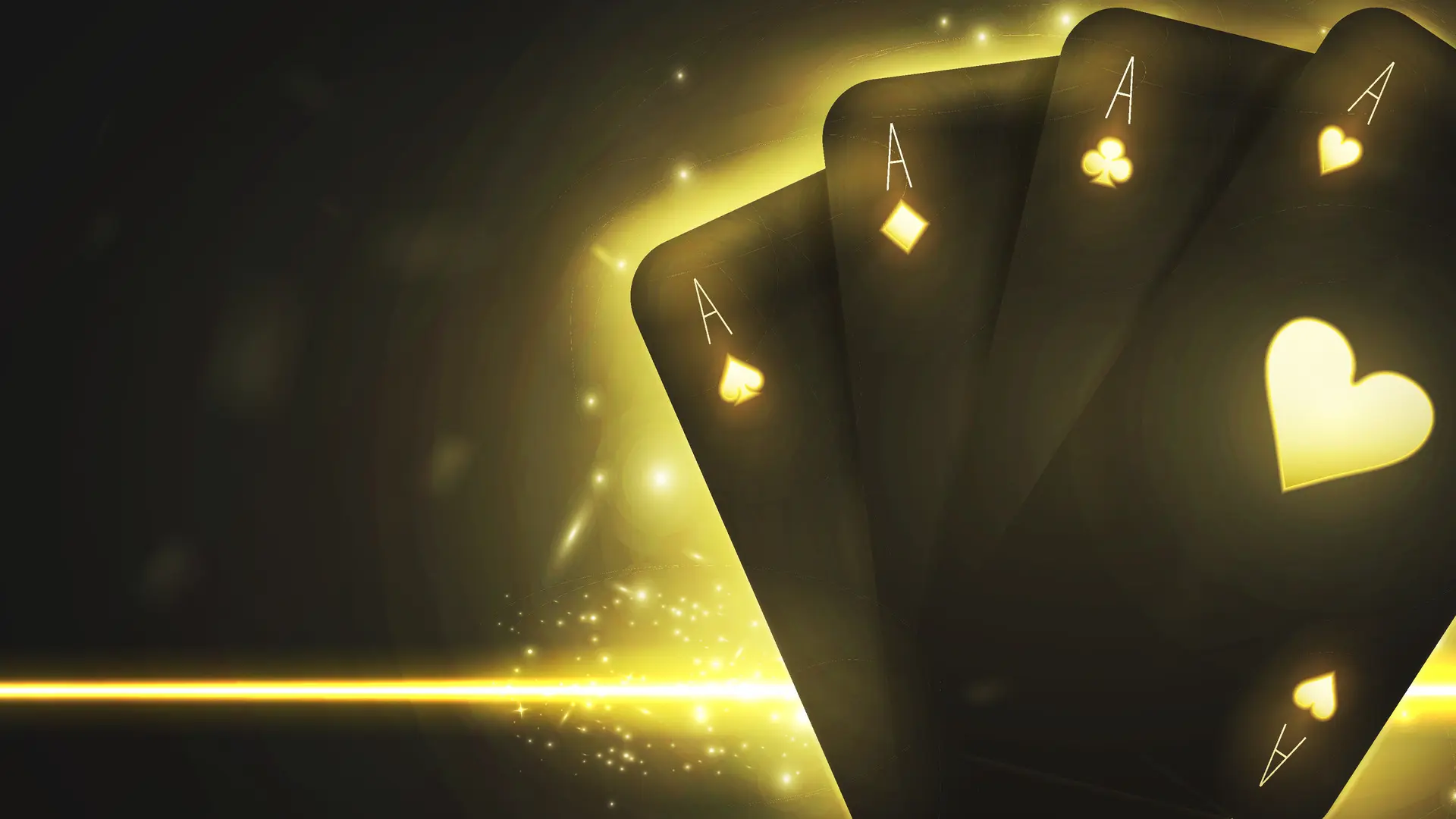 Black and gold glowing card stack representing the Reta and GLOW peptide stack